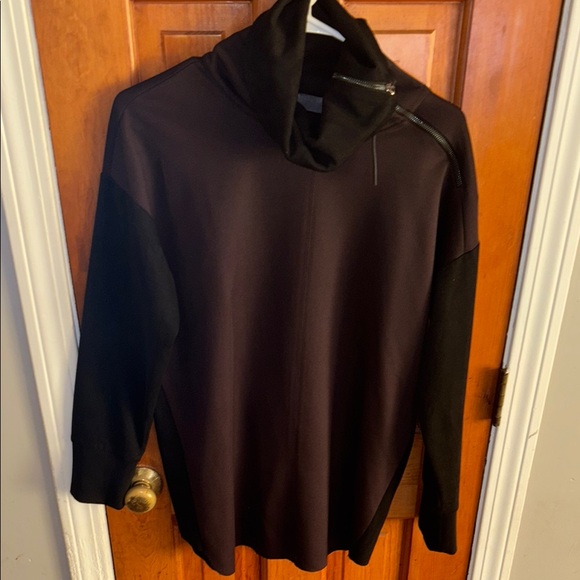Lysse Black and Brown Cowl Neck Sweater - Picture 1 of 8